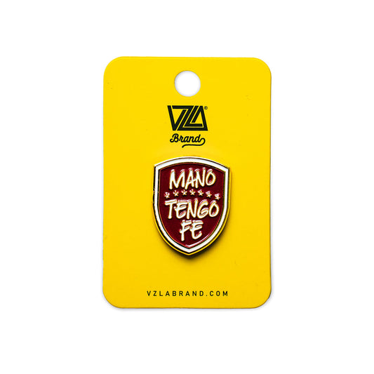 Pin de VZLA Mano Tengo Fe Escudo